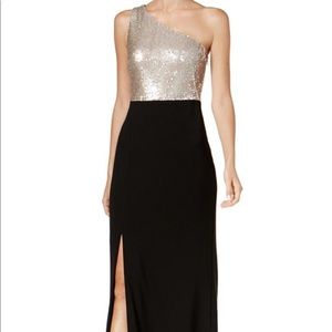 NWT Calvin Klein Maxi One-Shoulder Dress